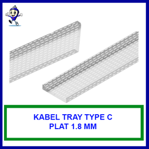 Kabel Tray Type C Plat 1.8mm | Electro & Hotdip Galvanized